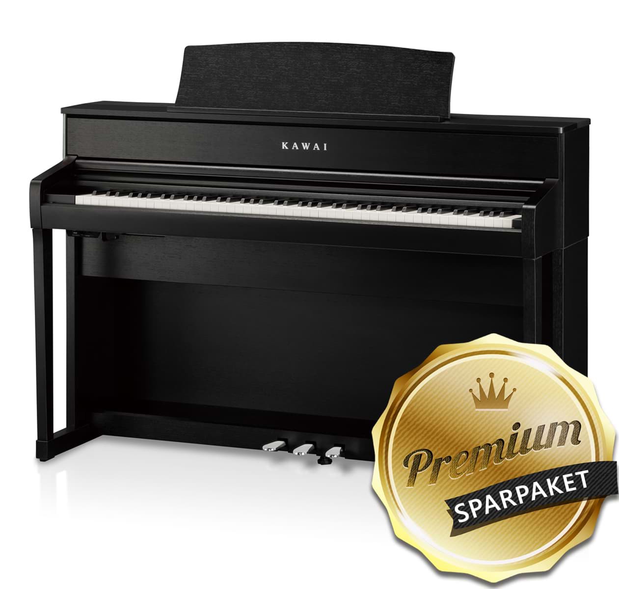 Kawai CA-701 B Digitalpiano Schwarz Matt - Premium-Sparpaket